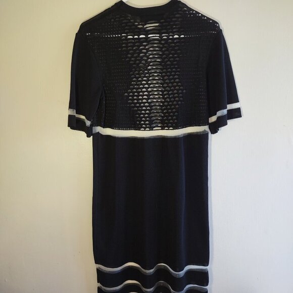 Alexander Wang x H&M Black Mesh Mini Dress Dark Romance Whimsigoth Size Small - Picture 5 of 11